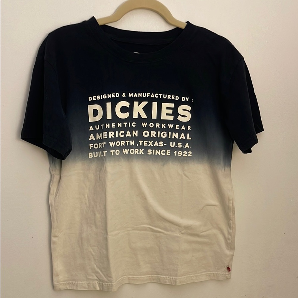 Dickies Black and White Gradient Short Sleeve Tees Size Medium